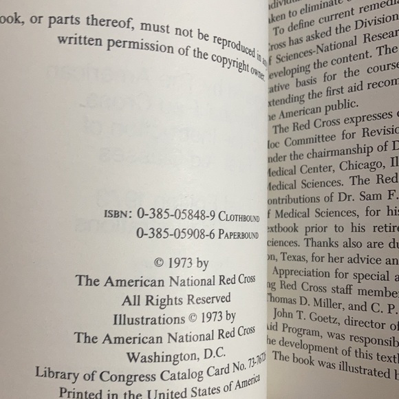 Standard First Aid & Personal Safety Handbook 1973 | GREAT Condition | Red Cross - Picture 6 of 11